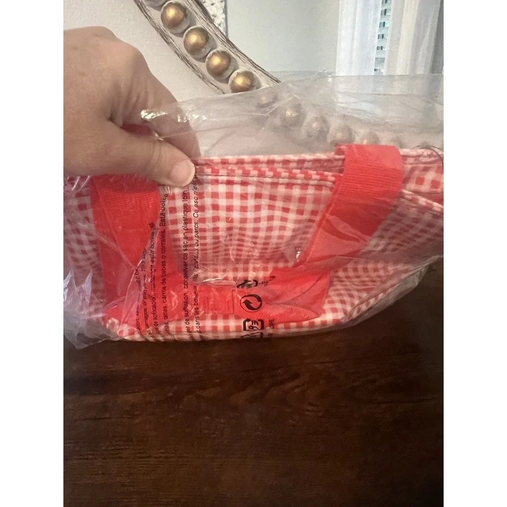 Nike Insulated Lunch Bag 6L Red White Gingham Cooler Tote New With Tags
